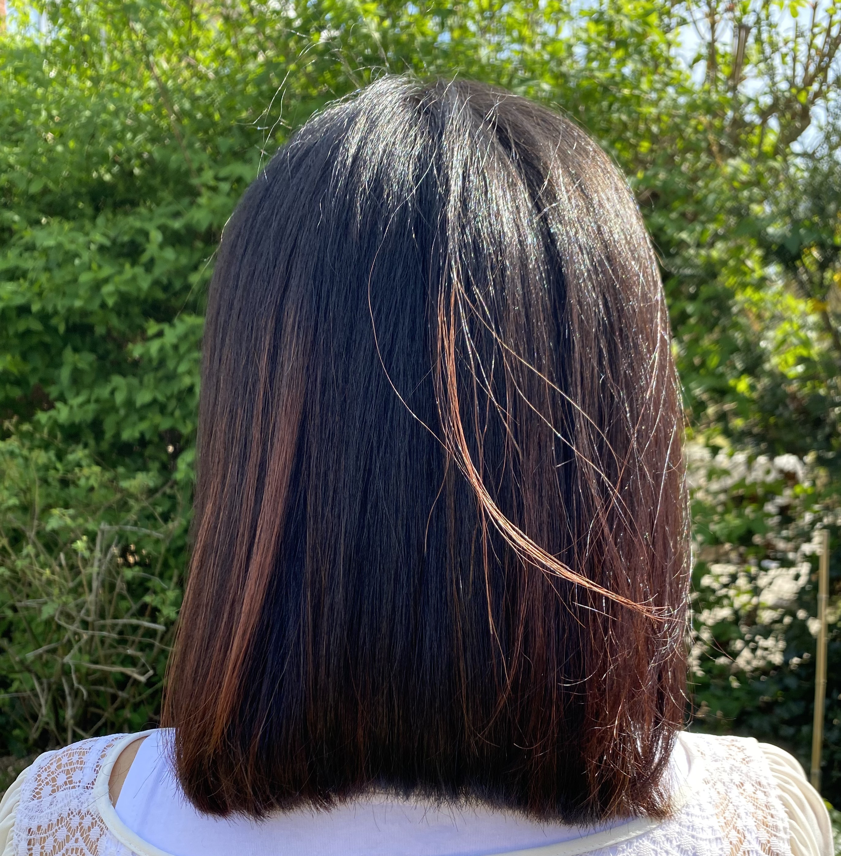 Coloration repousse longueur cheveux mi-longs - La beauté d'Inéïah